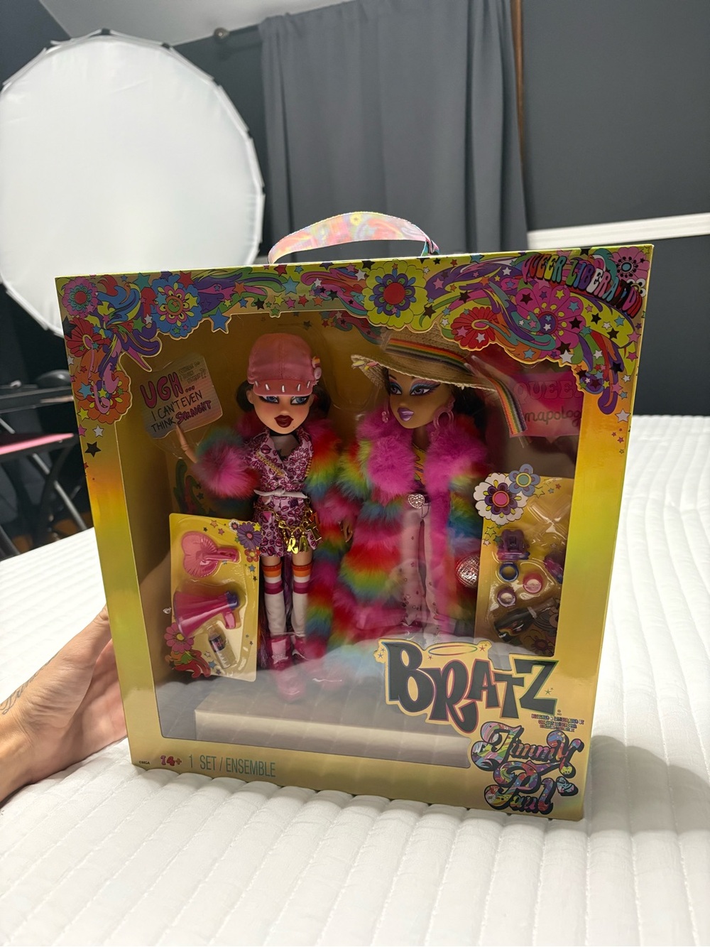 Bratz Rainbow Fur Coat Fashion Doll Set - Multicolor